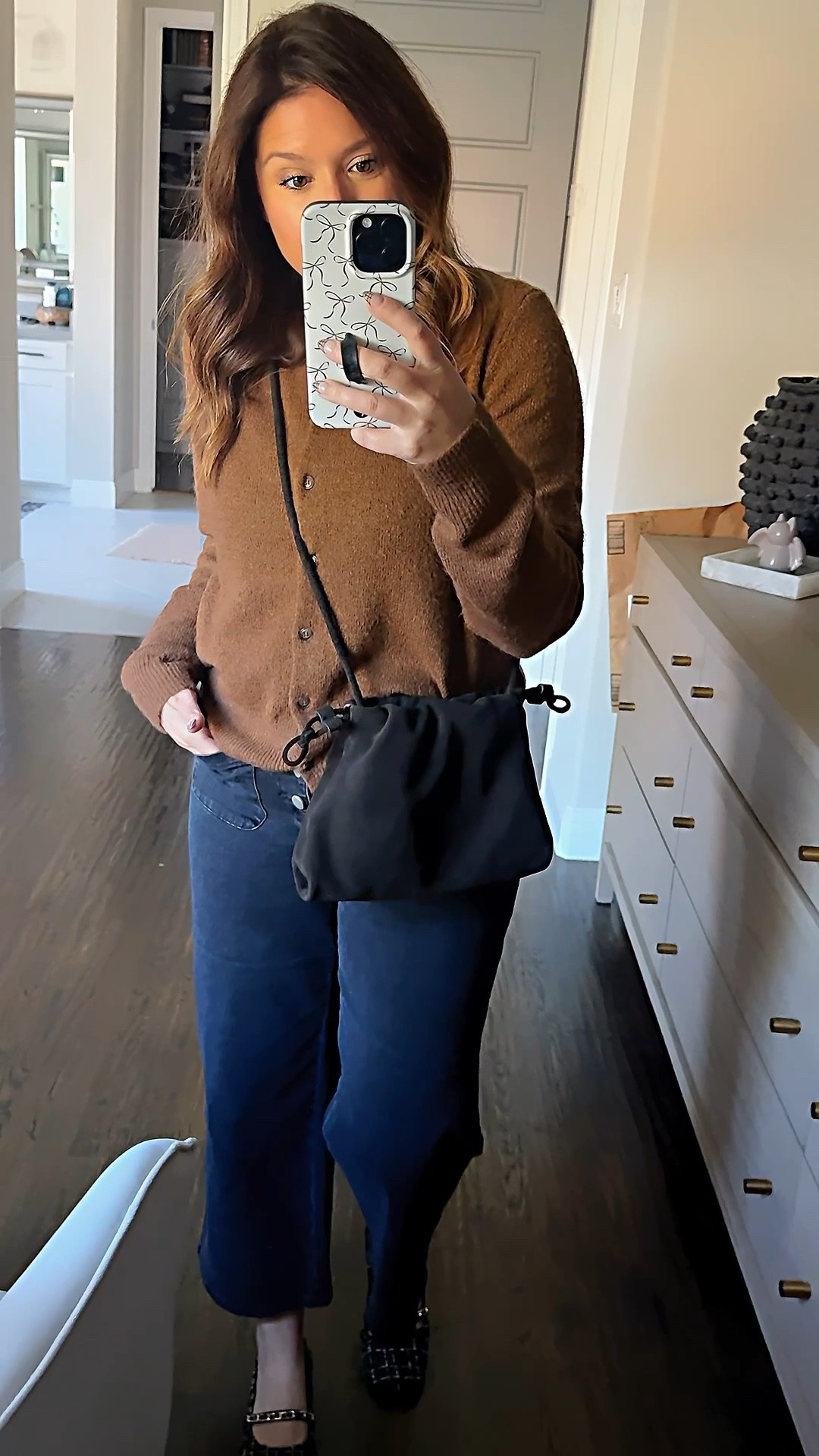 This H&M button up cardigan is sooo comfortable!! I love the collar on it! Buttons are functional so it can be worn closed like a sweater (perfect color for fall but also great for year round) or open as a cardigan. I got my normal size but I could have sized down for a slimmer fit. 🤎Jeans are Amazon and so comfy. These Mary Jane tweed flats also so comfy! They fit TTS

#LTKStyleTip #LTKMidsize #LTKSaleAlert