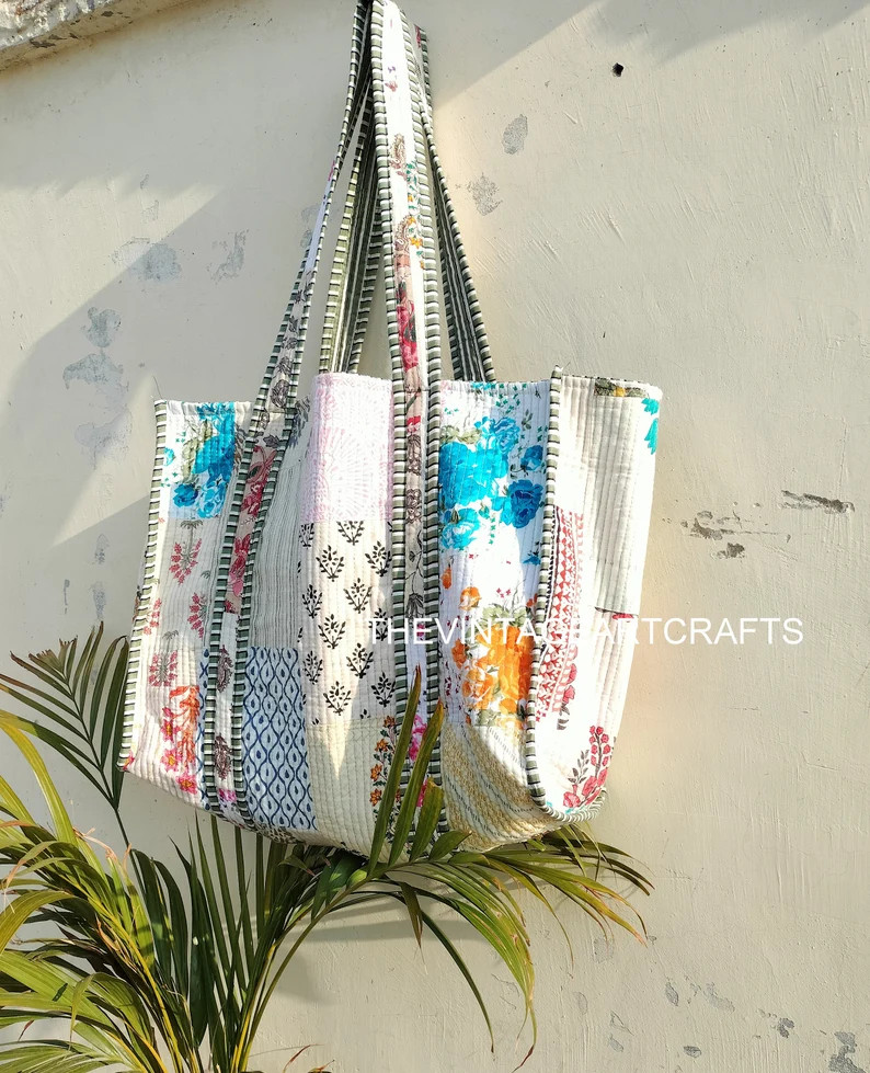 Quilted Cotton Patch Work Reversible Large Multicolor Patch - Etsy | Etsy (US)