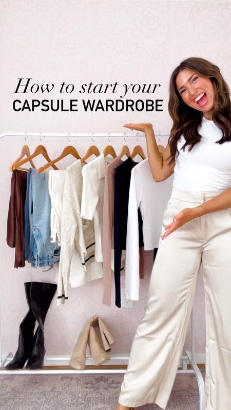 How to start your capsule wardrobe for fall 👇🏻 

Tops:
+ start with three basic tees
+ an elevated top

Bottoms:
+ two pairs of straight leg denim
+ I recommend a light wash denim and cream or black jeans

Shoes:
+ a white pair of booties
+ black pair of boots
+ tan pair of boots

I teach you how to build a capsule wardrobe on a budget! The ✨fall capsule wardrobe guide✨ is live—click the link in my bio to read & shop the post!

#LTKunder50 #LTKunder100 #LTKstyletip