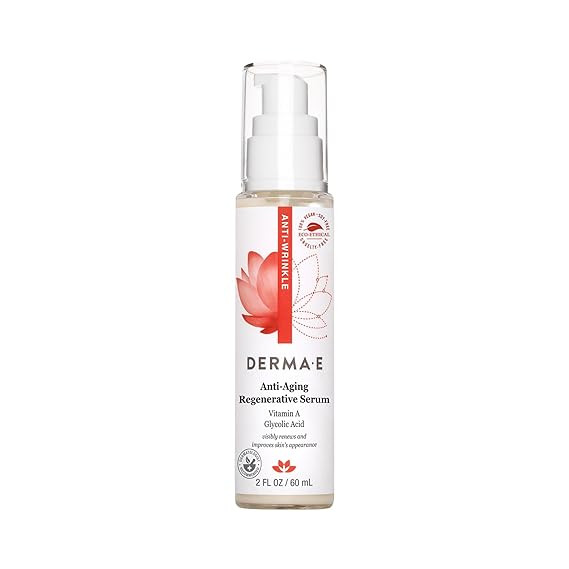 DERMA E Anti-Aging Regenerative Serum – Hydrating Day and Night Serum – Skin Renewing with Gl... | Amazon (US)