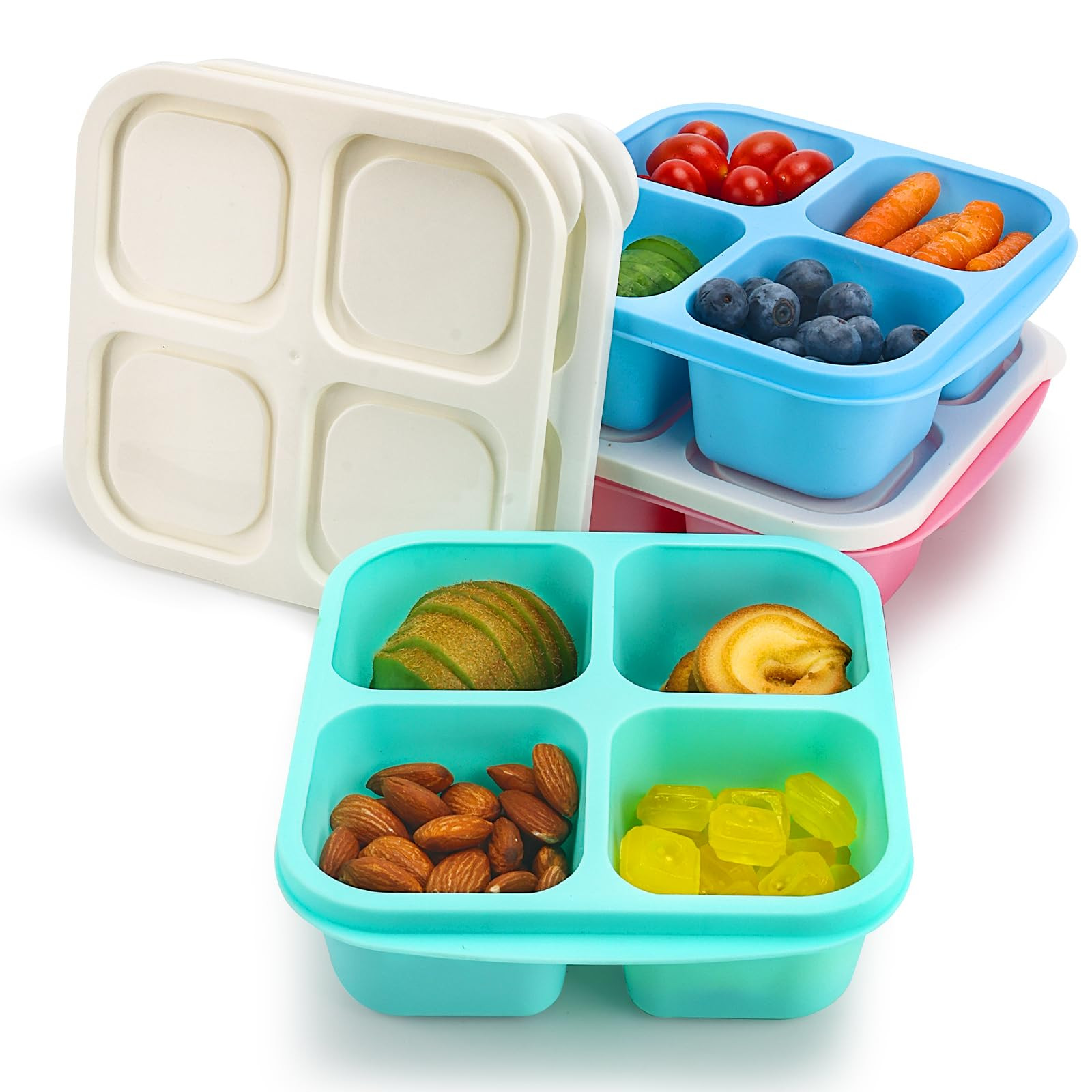 Shopwithgreen Bento Box Lunch Boxes, Snack Box Containers for Kids Adults, 4 Compartment Reusable... | Amazon (CA)