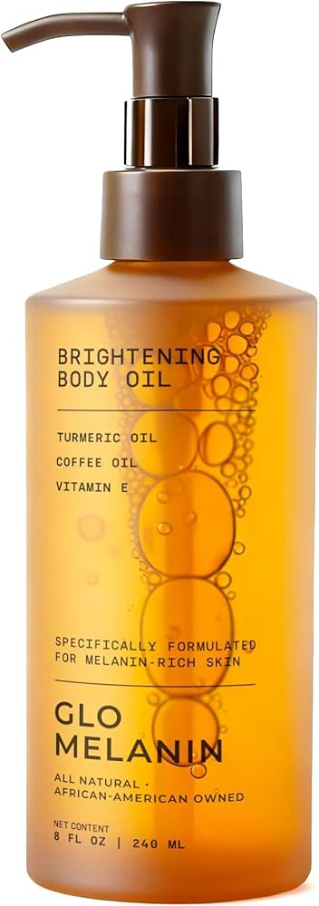 Glo Melanin Brightening Body Oil – Topical Moisturizer with Vitamin C, Kojic Acid & Turmeric ... | Amazon (US)