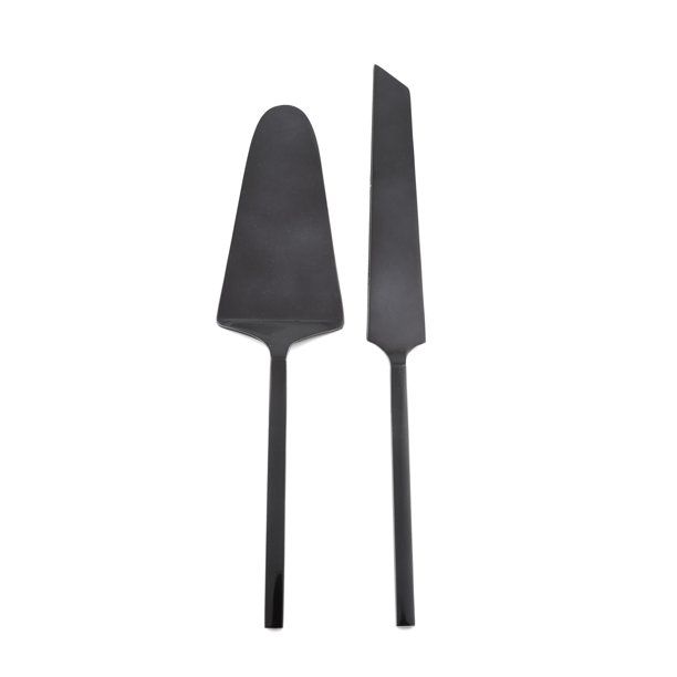 Matte Black Stainless Steel Cake Knife & Server - Walmart.com | Walmart (US)