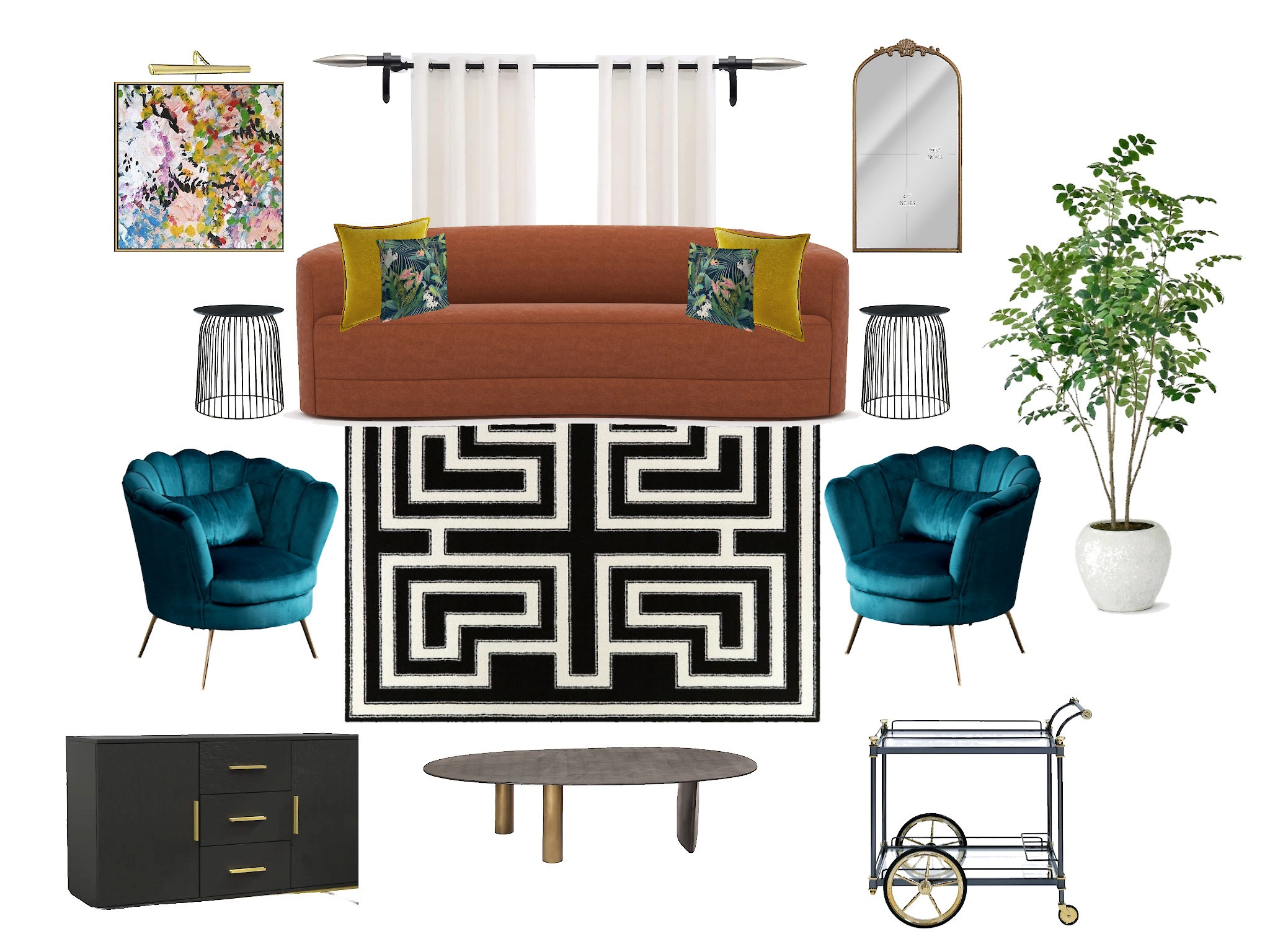 Go big and go bold with this snazzy art deco style living room

#LTKstyletip #LTKhome #LTKHoliday