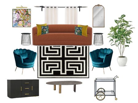 Go big and go bold with this snazzy art deco style living room

#LTKstyletip #LTKhome #LTKHoliday