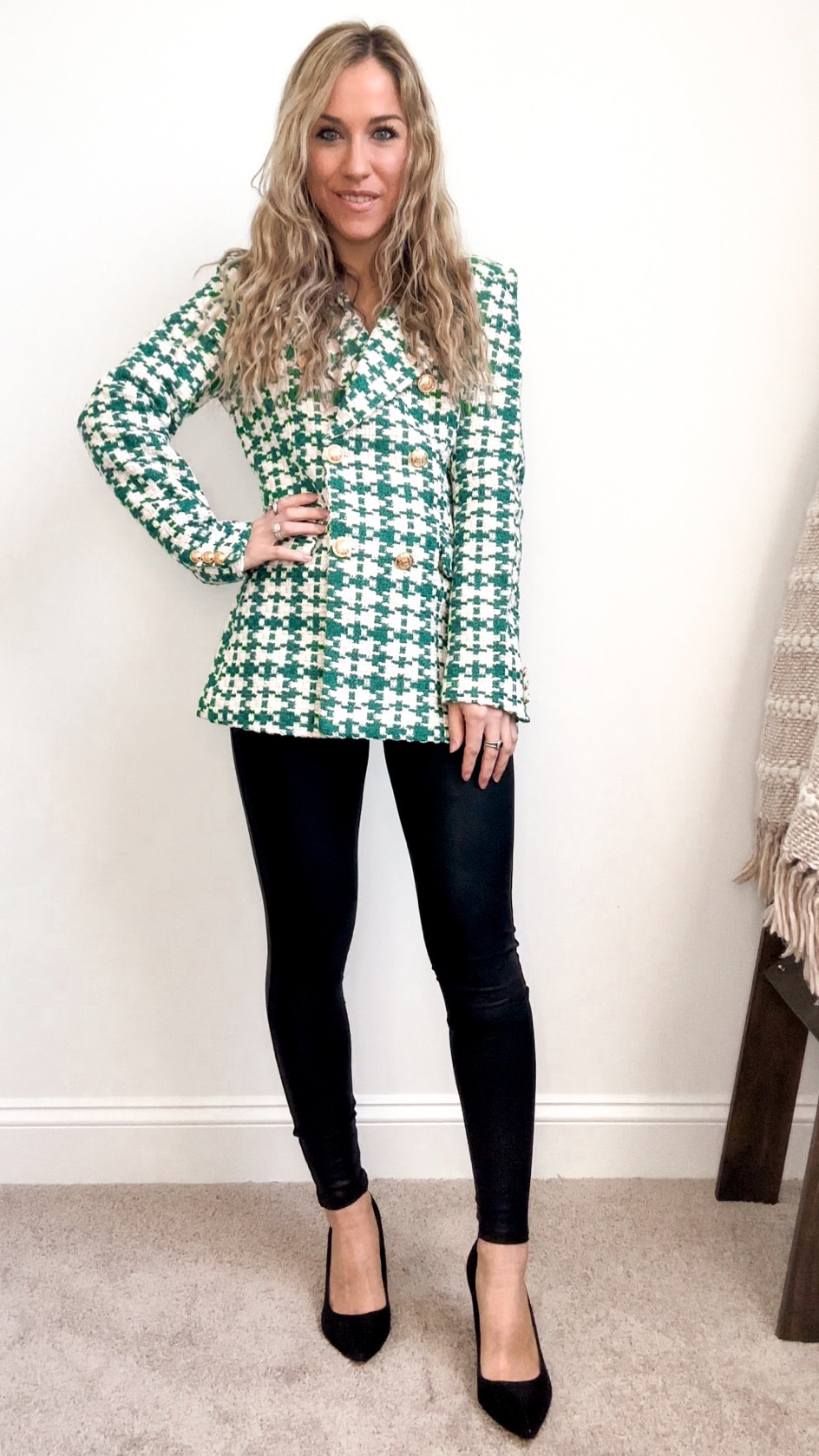 Chicwish button jacket, work attire, work outfit for Christmas or New Years, festive outfit , blazer, blazer coat jacket, plaid blazer, green blazer , green coat , tweed blazer, double breasted coat 

Size XS AT chicwish 

#LTKstyletip #LTKHoliday #LTKSeasonal