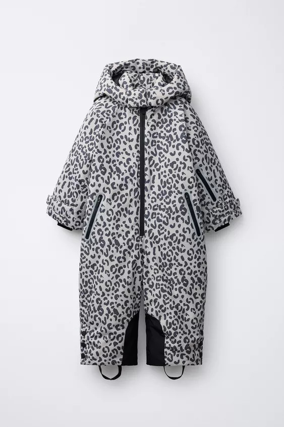 WATER RESISTANT AND WINDPROOF ANIMAL PRINT LONG JUMPSUIT | Zara US