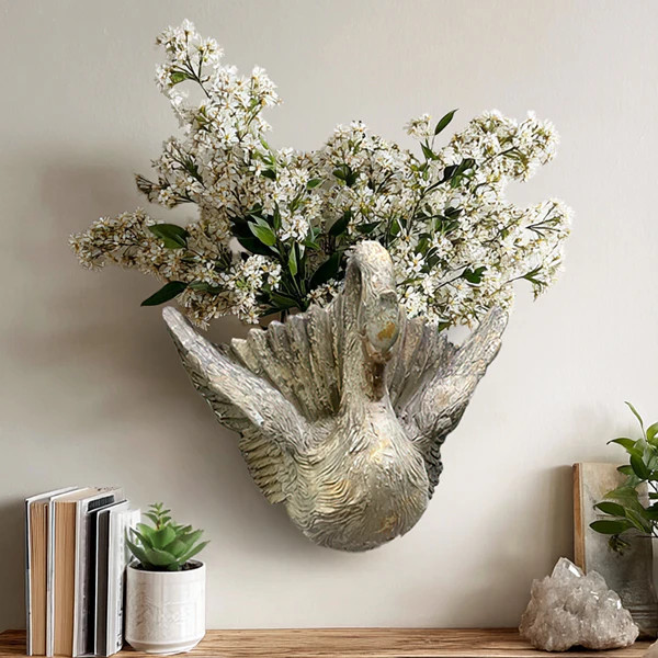 Outdoor Swan Planter - Decor Steals | Decor Steals