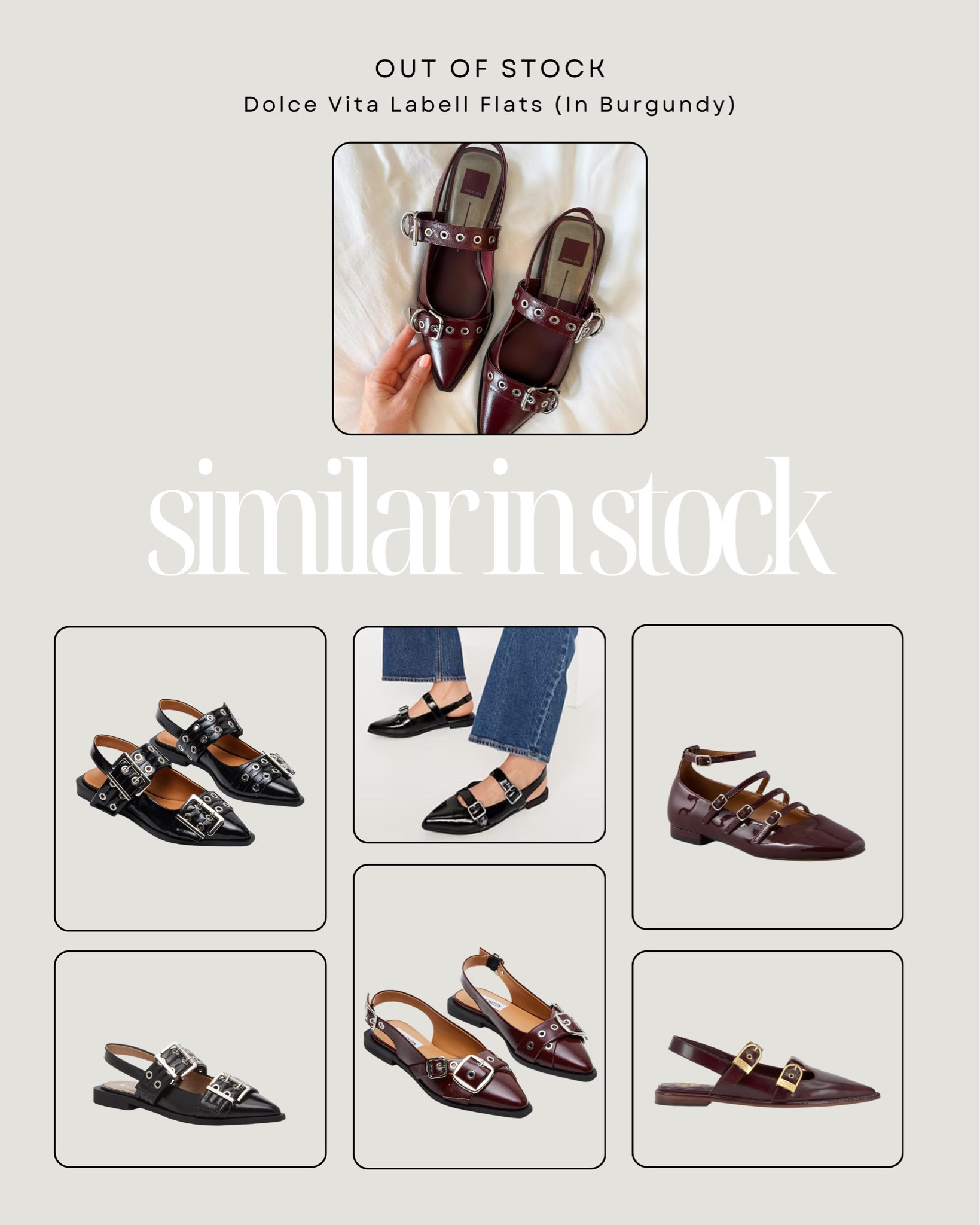 Similar in Stock: Buckle Flats 

#LTKShoeCrush #LTKStyleTip