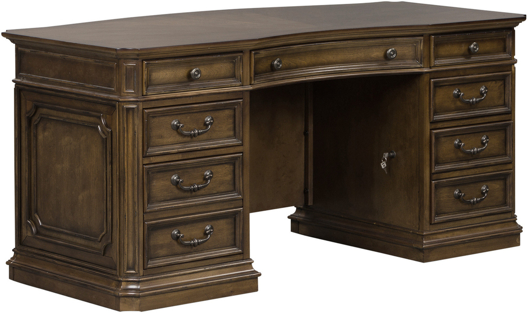 Amelia Antique Toffee Jr Executive Desk | 1stopbedrooms