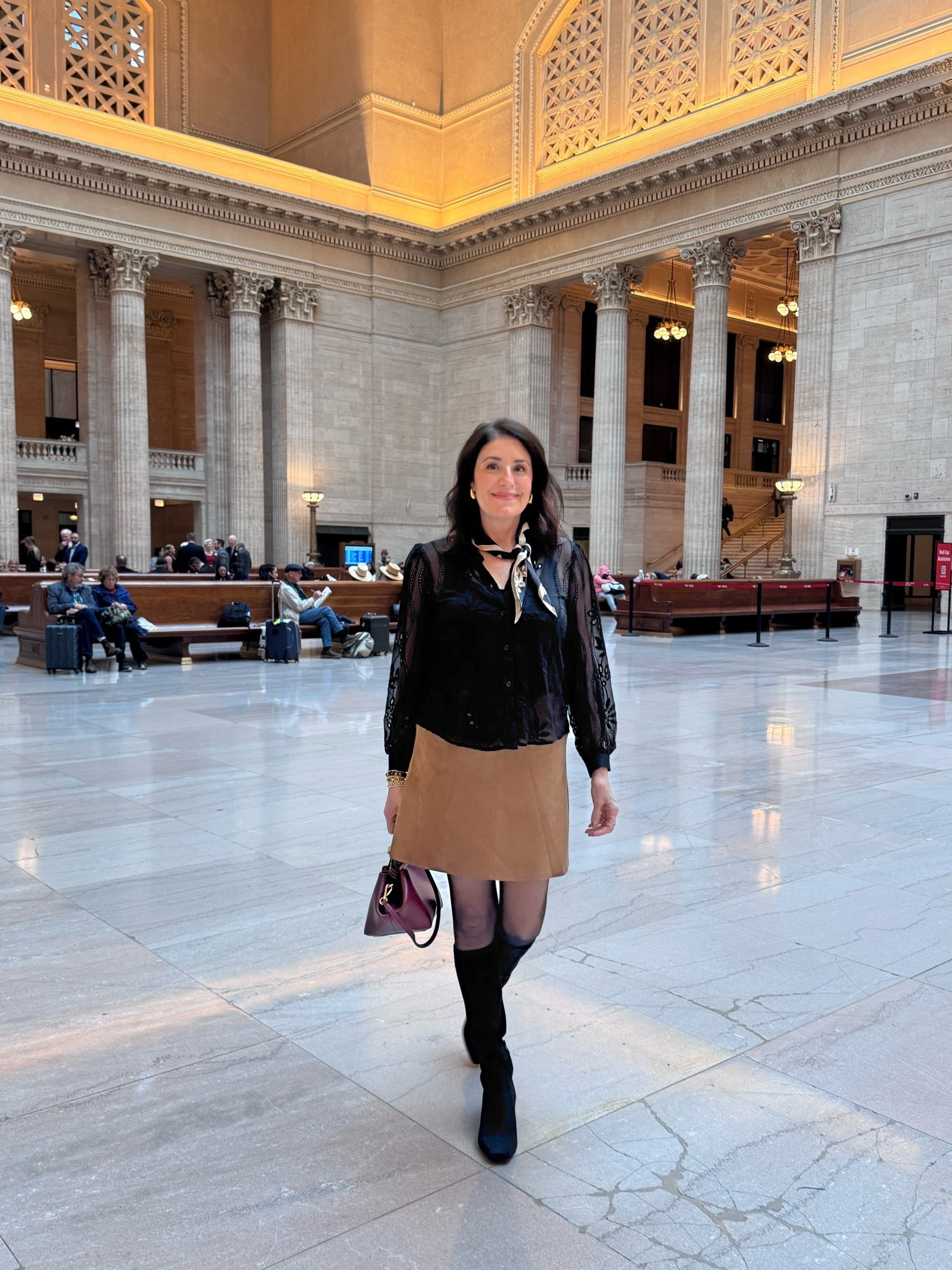 An ageless fall outfit made easy: suede mini (under $30!), lace blouse & suede tall boots you can walk in all day. ✨ Thanksgiving outfit 

#falloutfit #thanksgivingoutfit suede skirt #suede

#LTKShoeCrush #LTKOver40 #LTKStyleTip