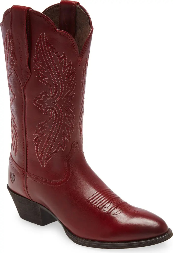 Heritage Toe Stretch Leather Western Boot (Women) | Nordstrom