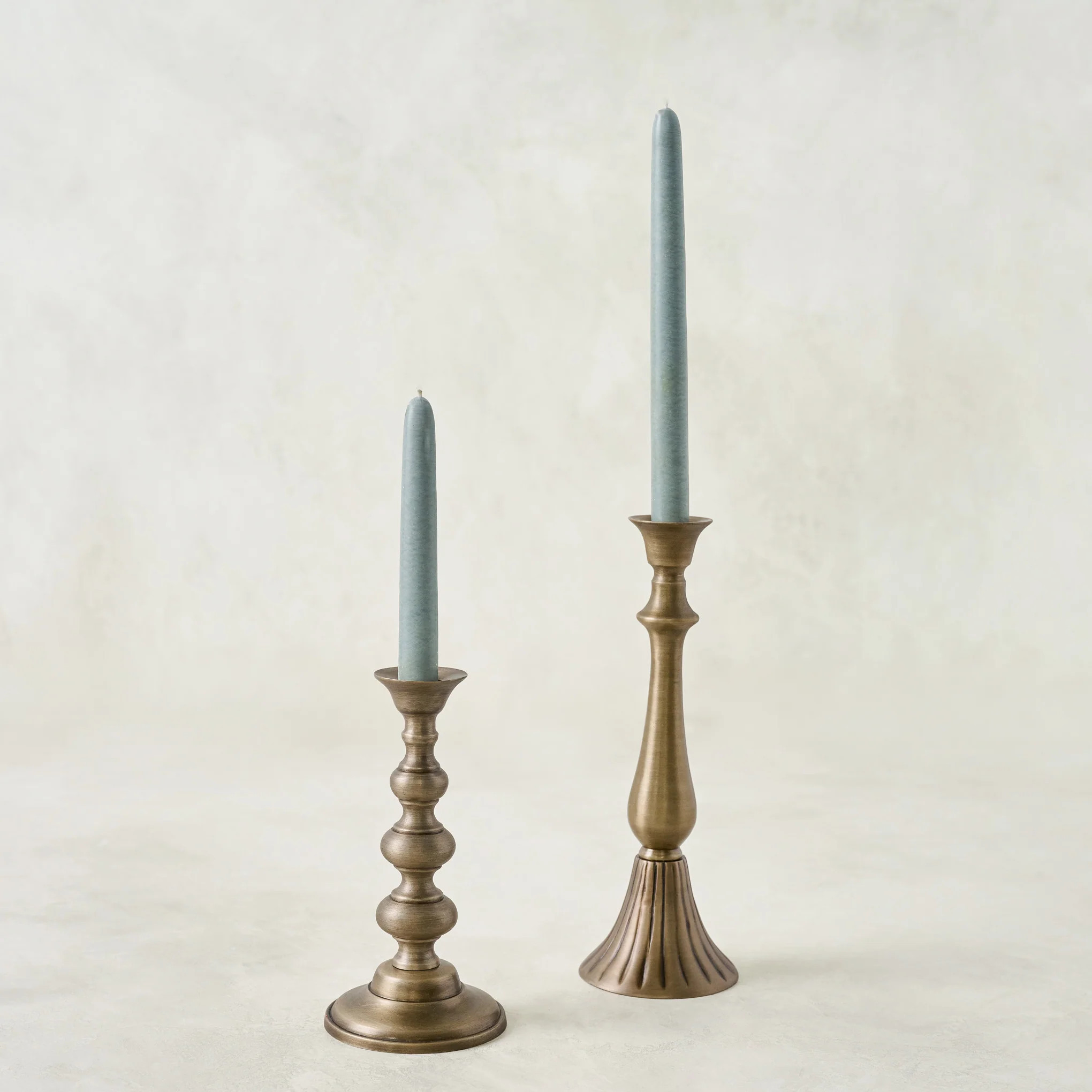 Faris Antiqued Brass Candleholder | Magnolia