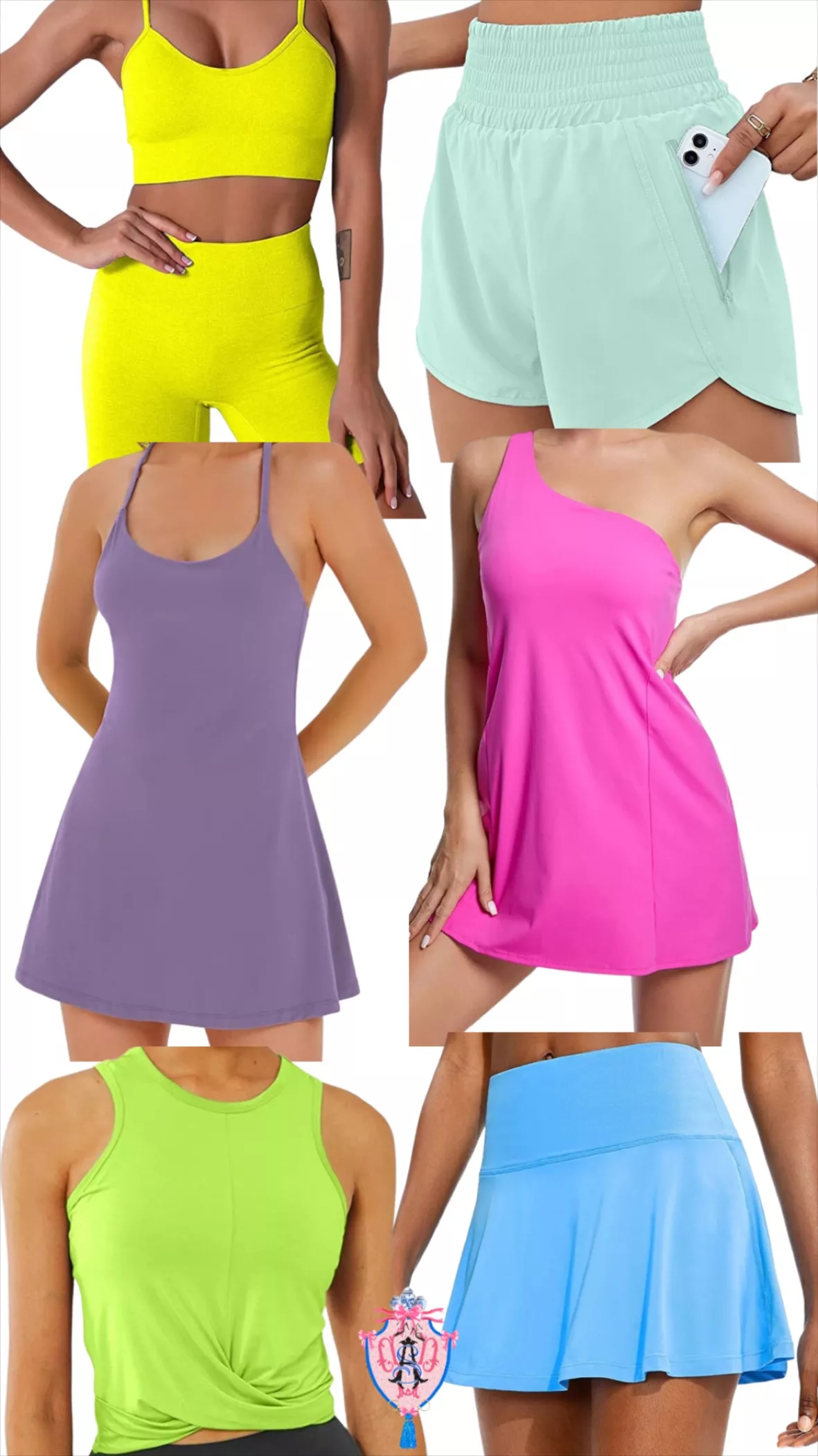 JAFINSY Women One Shoulder Workout Tennis Dress with Bra & Shorts