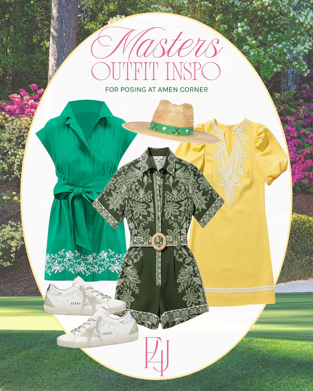 A tradition like no other, and what better way to kick off Masters week than dressing in style! Whether you are lucky enough to to be going to Augusta, or having a watch party at home, here are a handful of looks that will be crowd pleasers!

Fit4Janine, Fashion, Spring Outfits, Masters Outfits, Anthropologie, Tuckernuck, Farm Rio, Avara, Dresses, Varley, New Balance, Paige, Anessa, Splendid, Cella Jane, Sam Edelman, Sandals, Wedges, Silent D, Handbags, Accessories, Sunshine Tienda, Hats 

#LTKSeasonal #LTKootd
