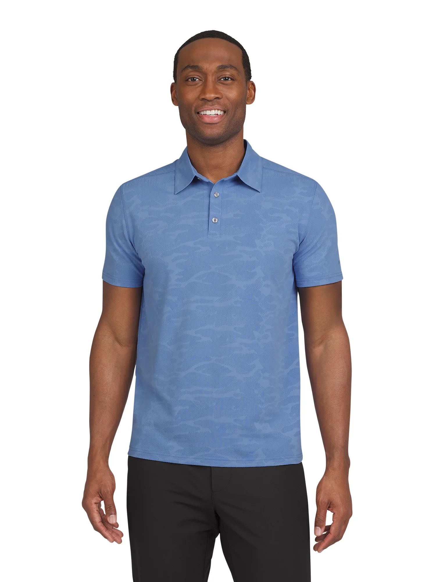 Chaps Golf Men's and Big Men's Classic Fit Short Sleeve Camo Stretch Polo Shirt | Walmart (US)