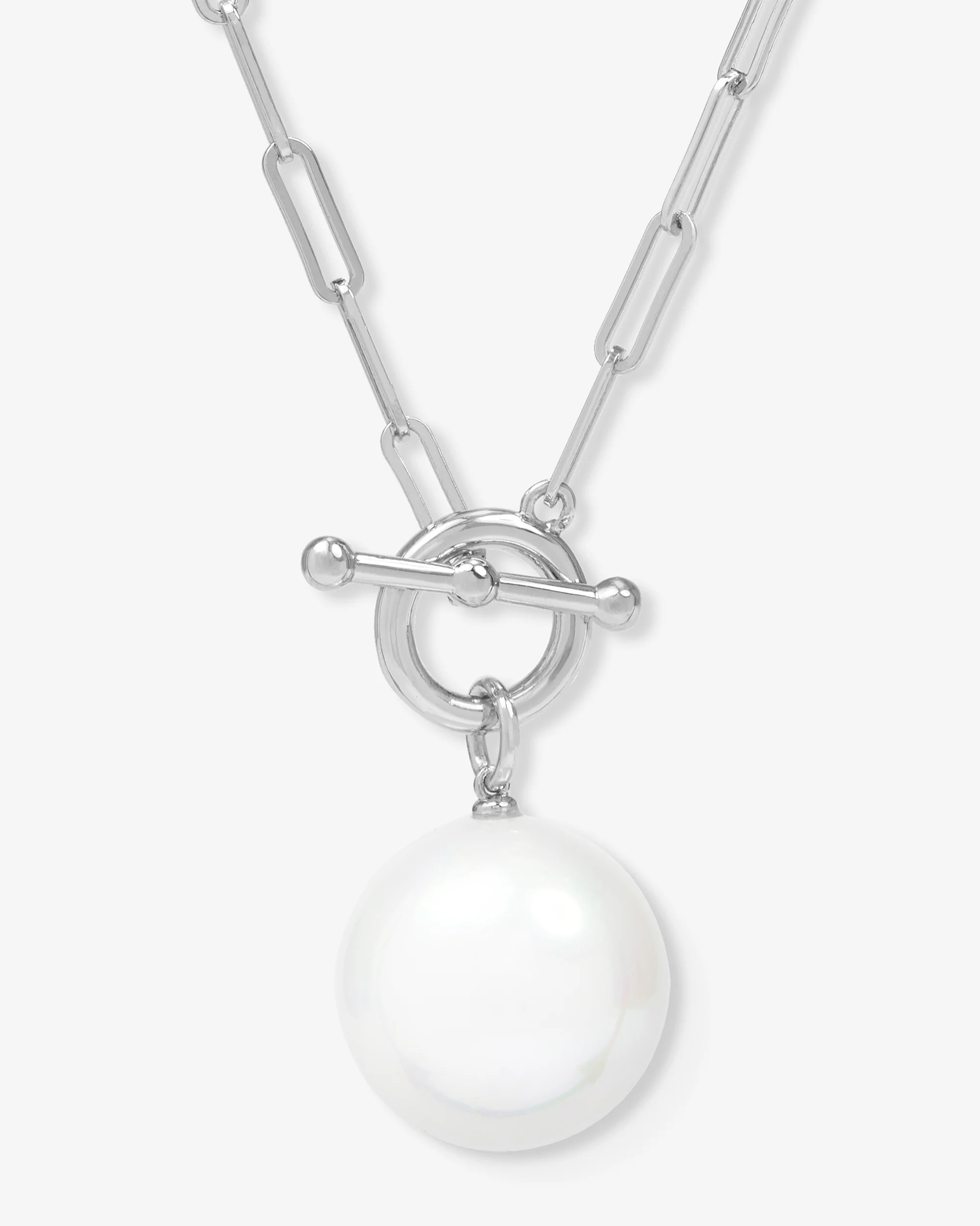 XL Life's a Ball Pearl Pendant Necklace - Silver | Melinda Maria Jewelry