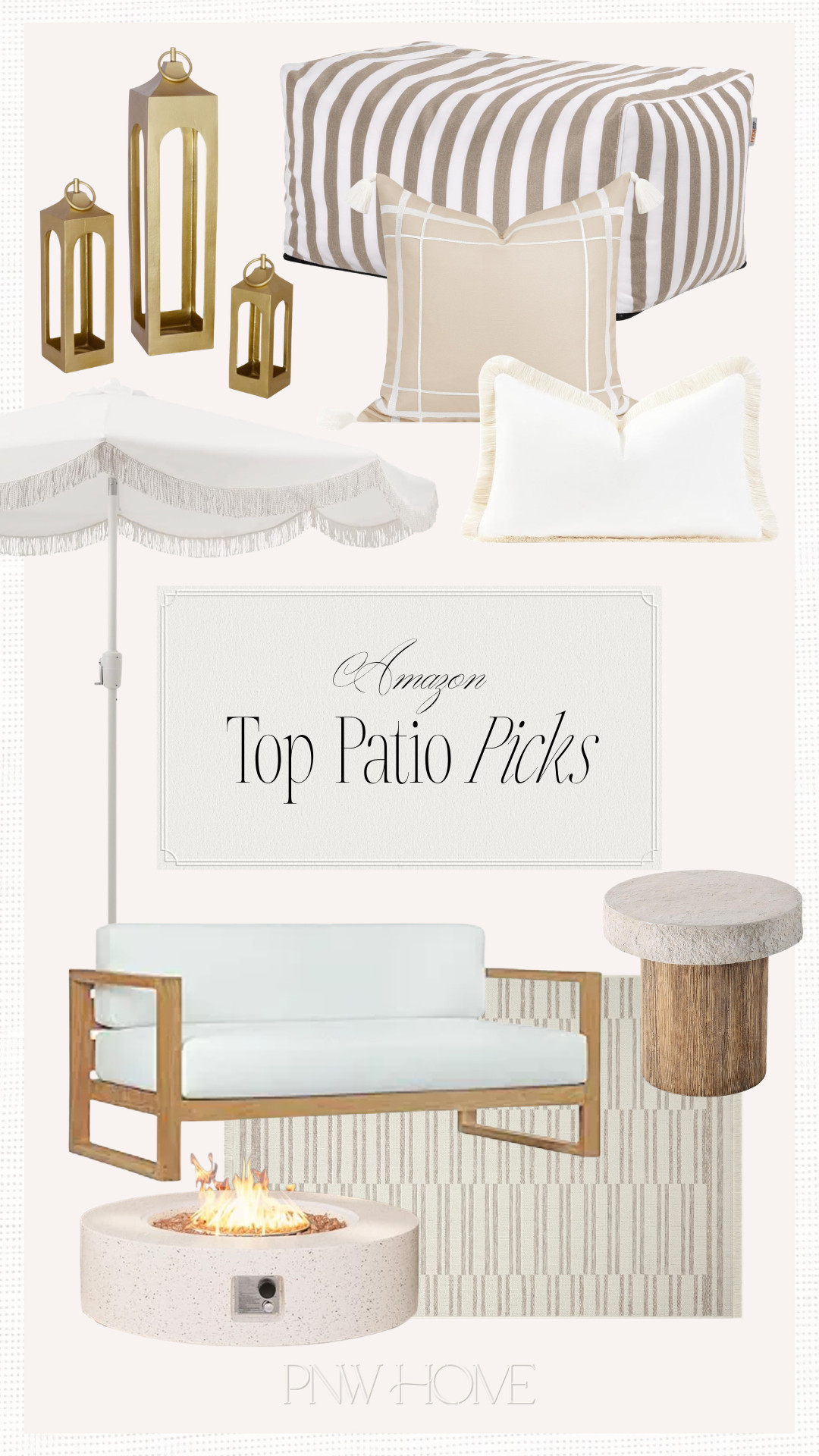 My top picks for the patio this spring from Amazon!

patio furniture, patio decor, patio accents, outdoor rug, patio rug, outdoor fire pit, outdoor furniture, patio couch, outdoor couch, outdoor sofa, outdoor end table, patio pillows, outdoor pillows, gold lanterns, outdoor lanterns, patio lanterns, brass lanterns, outdoor cushion, outdoor bean bag, neutral patio 

 #LTKSeasonal #LTKHome