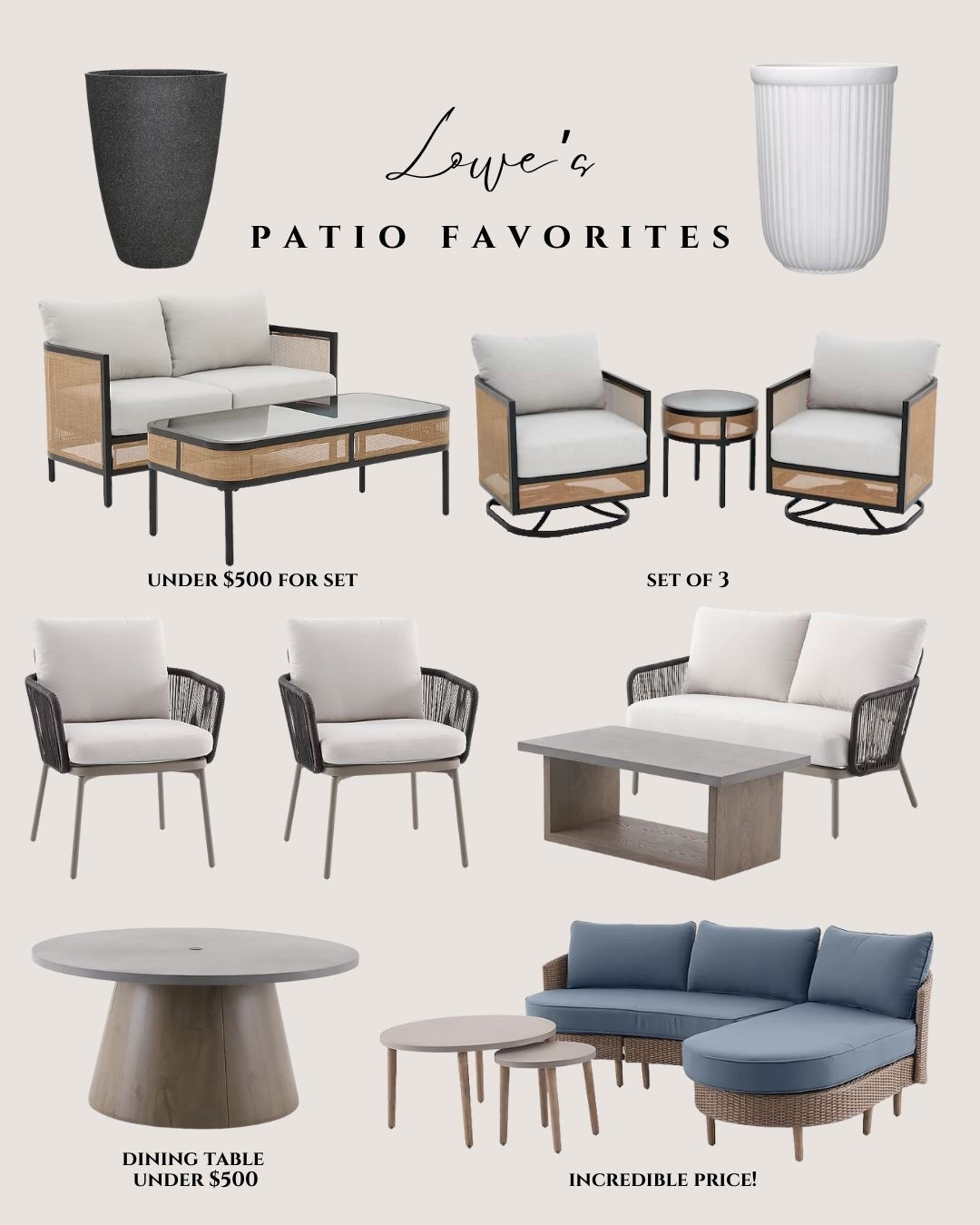 #AD Patio furniture that’s stylish for a great price - modern patio furniture @loweshomeimprovement 

#LTKHome #LTKSaleAlert