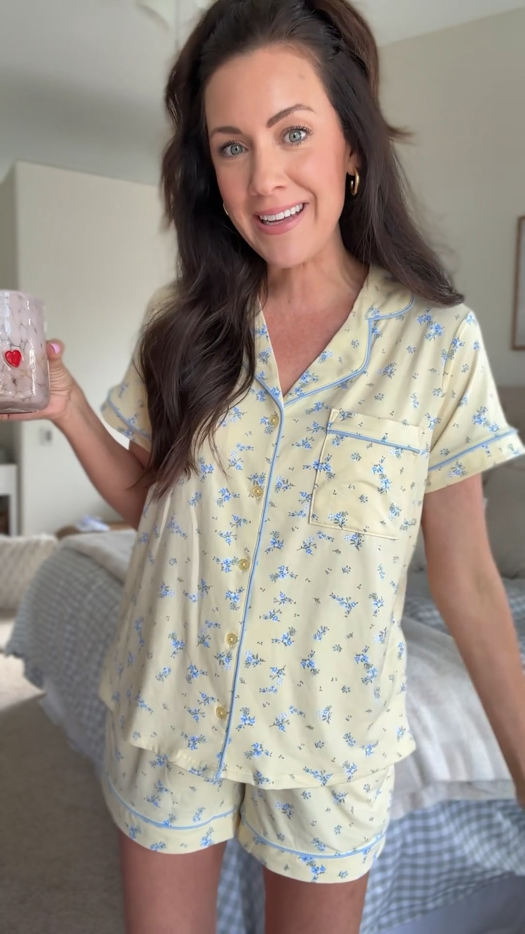 NEW prints in our favorite pj sets from Walmart!!! The yellow😍😍 wearing a medium 

#LTKSeasonal #LTKmorningroutine #LTKmomlife