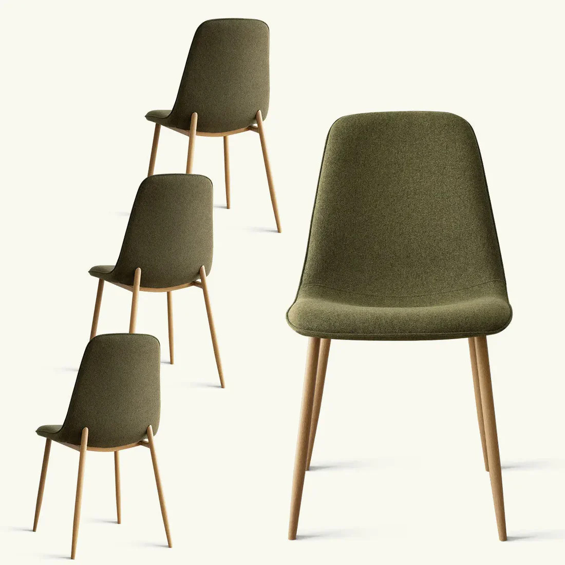 Oslo Modern Upholstered Dining Chair (Set of 4) | Pop Maison