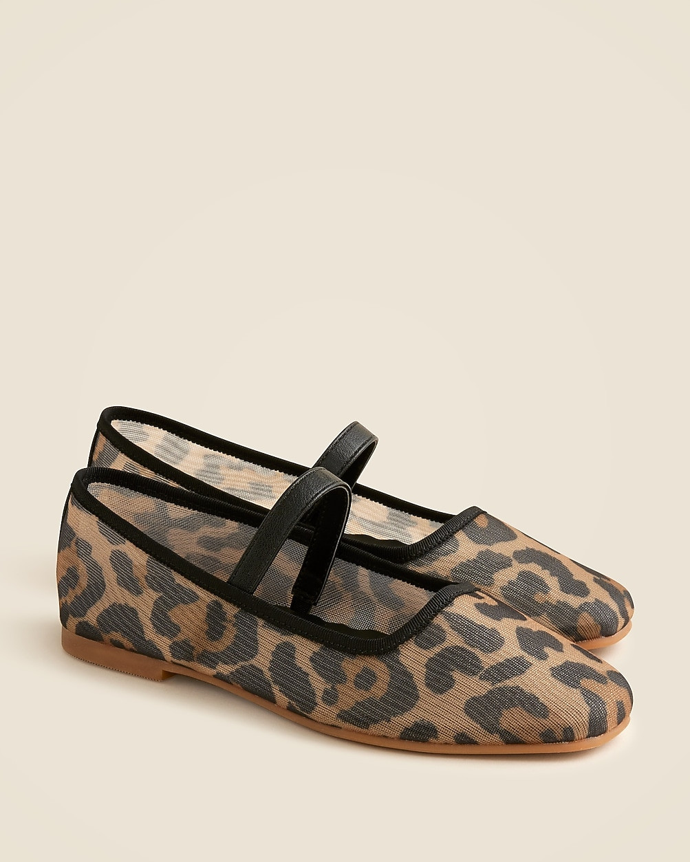 Girls' ballet flats in leopard-print mesh | J. Crew US