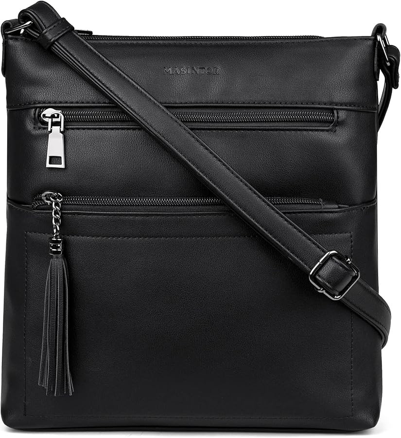 MASINTOR Crossbody Purses for Women, Multi Pocket Casual Crossbody Bag, Adjustable Strap Shoulder... | Amazon (US)