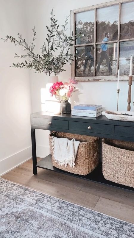 Spring entry table refresh 

Allen console table, black console table, spring entry decor 

#LTKhome #LTKstyletip