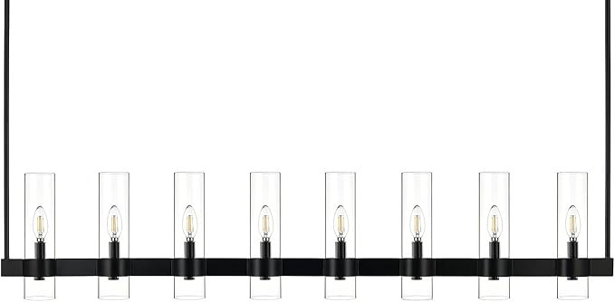 Linea di Liara Teramo Black Kitchen Island Lighting - Modern Farmhouse Rectangle Dining Room Ligh... | Amazon (US)