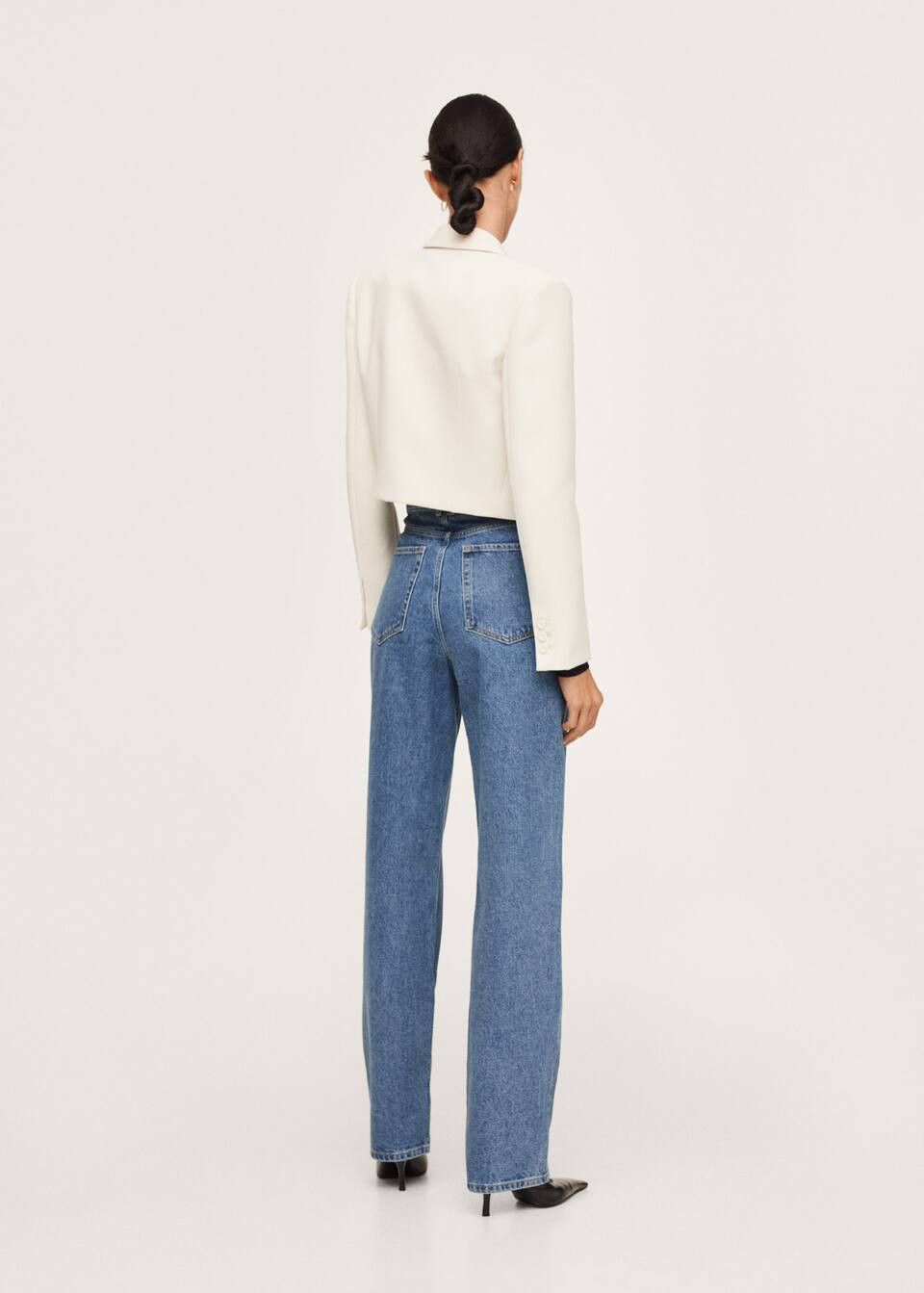 Straight-fit strass jeans | MANGO (US)