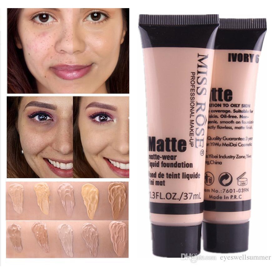 Base Liquida Miss Rôse Efeito Matte Alta Cobertura 37ml | Shopee (BR)