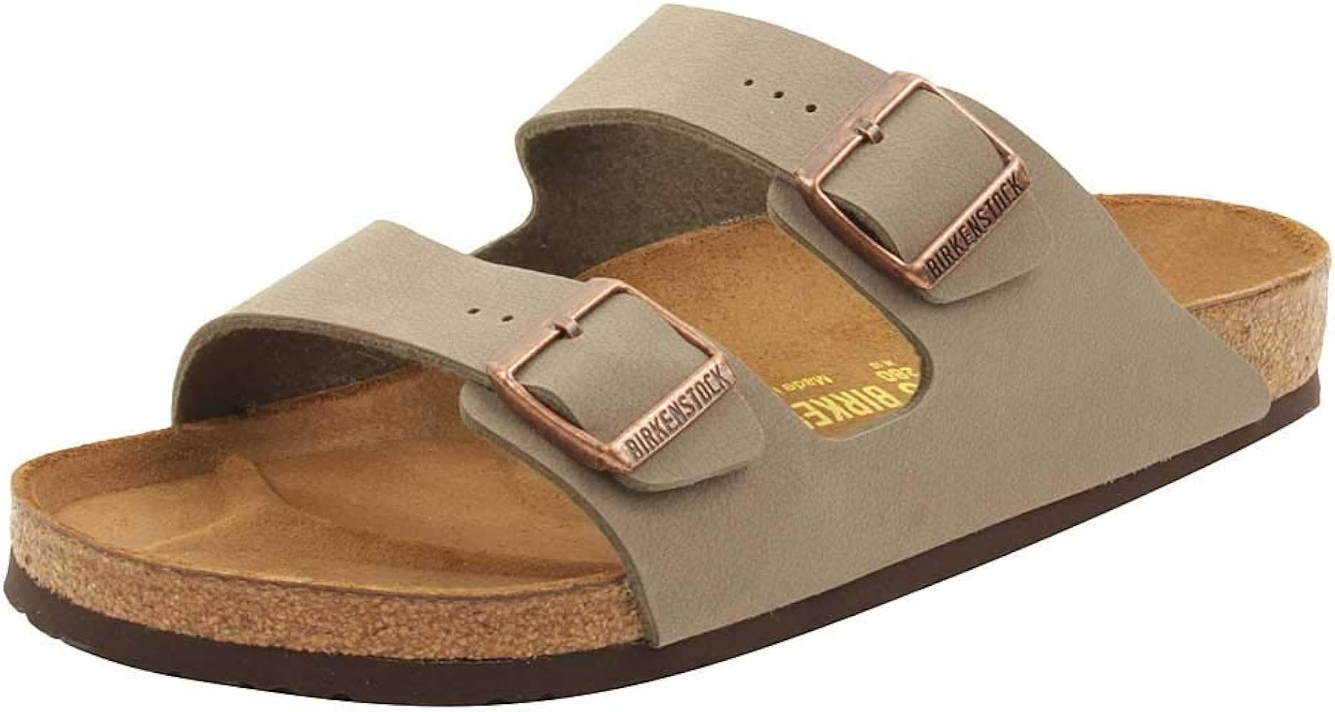 Birkenstock Men's Amalfi Leather Soft Footbed Arizona Sandals | Amazon (US)