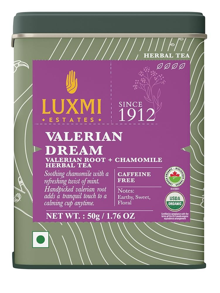 Luxmi Estates - Valerian Dream - Organic Valerian Root Tea for Sleep - Loose Leaf - 50g (25 Cups)... | Amazon (US)