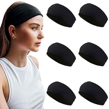 Styla Hair Solid Headband for All Hair Types – 6 Pack Wide Headbands for Women in Soft Stretch ... | Amazon (US)