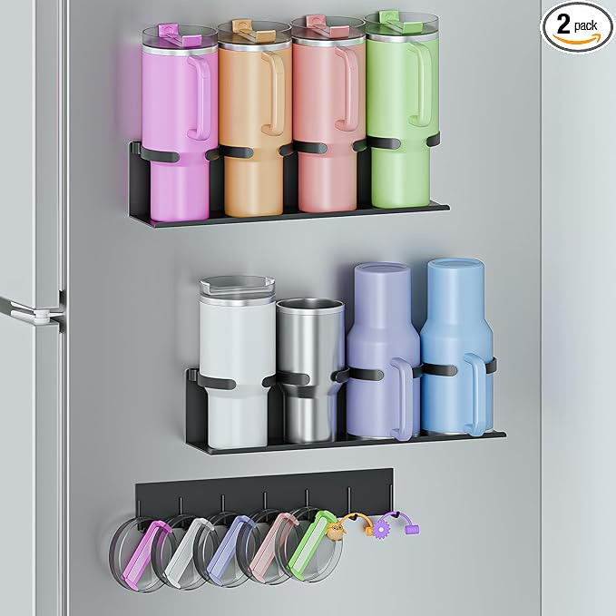 Max Capacity 8-Cup (2x4) Magnetic Stanley Cup Holder for Stanley & Yeti Tumblers (20/30/40oz) –... | Amazon (US)