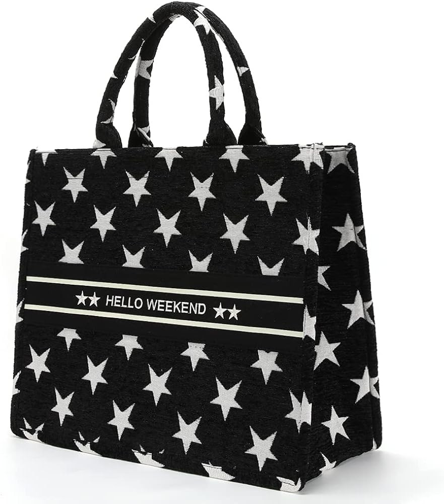 Large Tote Bag for Women, Embroidery Handbags for Women Weekender Handbags | Amazon (US)