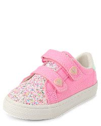Toddler Girls Glitter Low Top Sneakers - Pink | The Children's Place