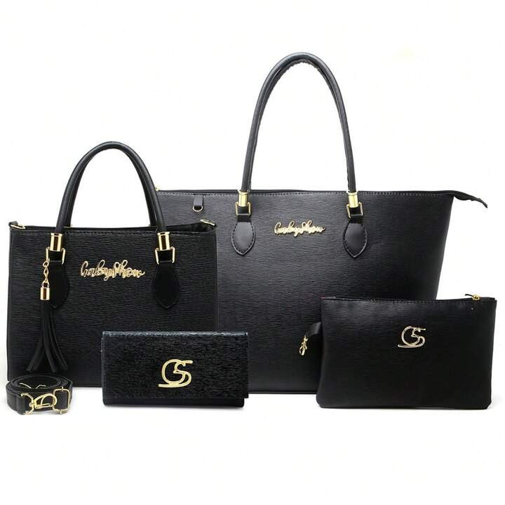 Kit 4 Bolsas Femininas / Anjik Lorena + Carteira + Sacola Grande + Necessarie | SHEIN Brasil | SHEIN