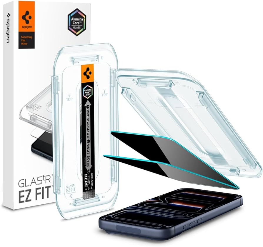 Spigen GlasTR EZ FIT Screen Protector for iPhone 16 Pro 2 Pack | Amazon (US)