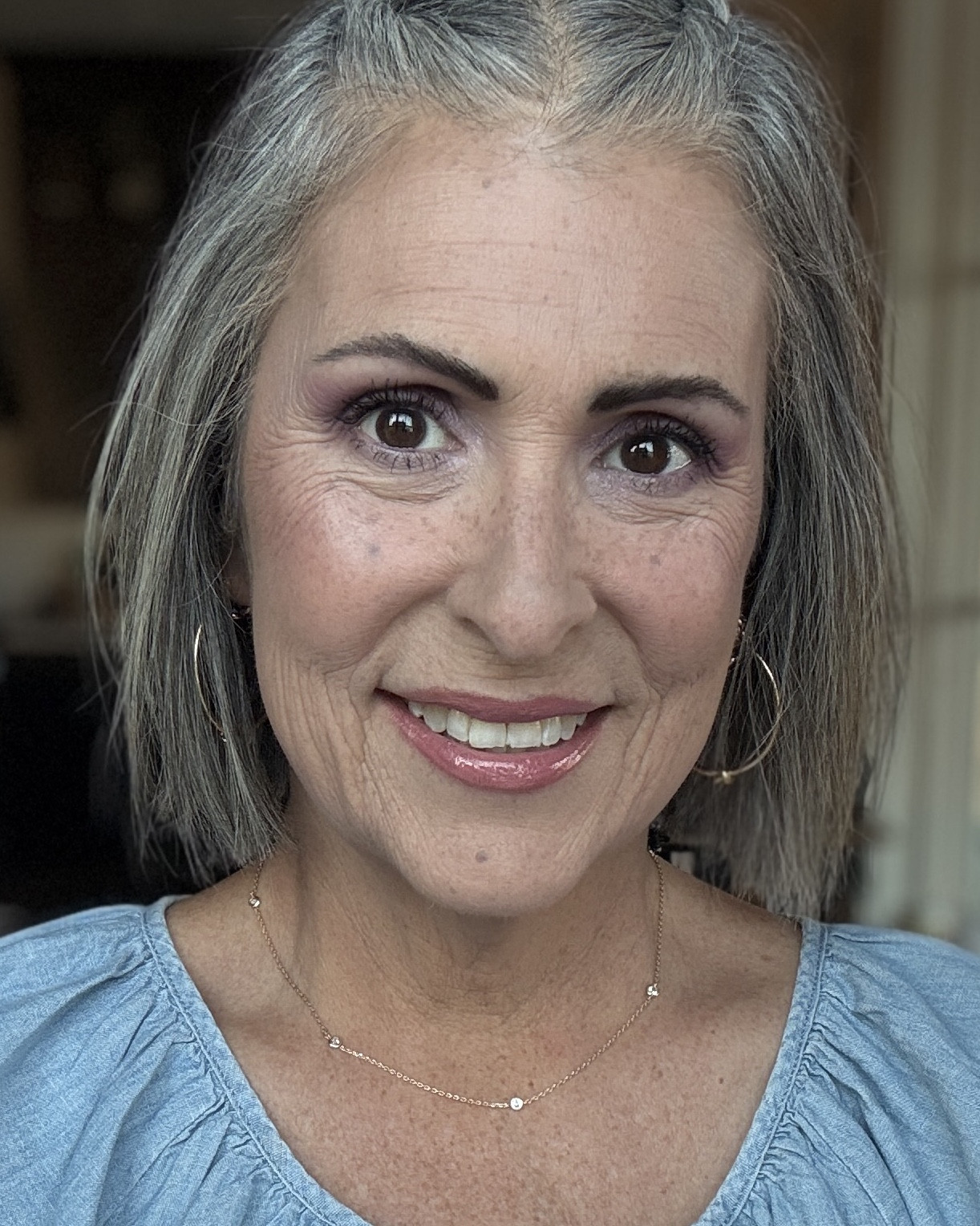 My Golden Glam Girlies, today’s look is a soft glam purple dream! 💜 I wrapped up testing the Maybelline blush and MegaGlo highlighter and paired them with my trusted Plum San palette from Colourpop for a fresh, flirty Sunday look. That pink sparkly lip? Just the cherry on top! 🍒

This look inspires me because it balances boldness with elegance. Purple symbolizes confidence and creativity—two things we don’t leave behind as we age—we grow into them! 💫 And the sparkle? A gentle reminder that we always deserve to shine.

Why This Works: 
✔️ Purple tones enhance brown and hazel eyes, especially on mature lids.
✔️ Sparkly highlighter and blush create a lifted, glowing effect.
✔️ Lip gloss adds hydration and youthfulness without settling into fine lines.
✔️ Soft contouring and well-placed color brighten and balance the complexion.
✔️ This look embraces color while staying elegant and wearable for women over 50.

Today’s beauty story  is a reminder that our beauty evolves but never fades. I chose purple tones for their bold femininity and added sparkle because every woman deserves to shine—at any age. This look is more than makeup—it’s about expressing joy, confidence, and creativity in the everyday moments.

💬How about you—what makeup product instantly lifts your spirit and confidence? Let’s talk in the comments! ⬇️

🌟 Every piece of makeup in your collection serves a purpose. Together, they create a beauty story. Be intentional, be confident and create a beauty story you’ll love. 

#LTKOver40 #LTKBeauty #LTKFindsUnder50