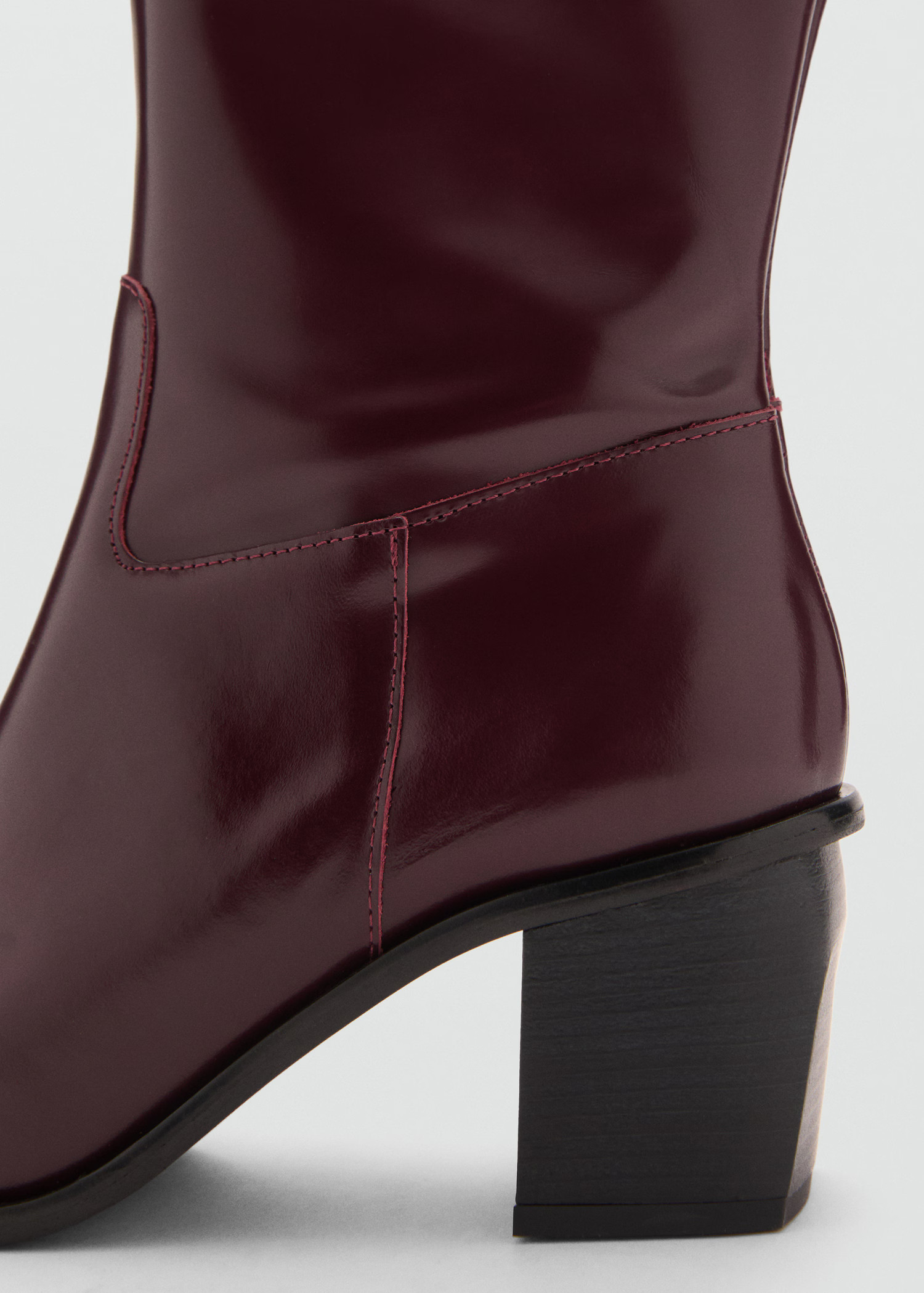 Leather boots with zip | MANGO (UK)