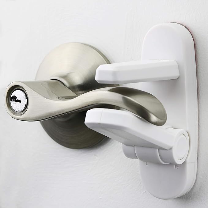 Improved Childproof Door Lever Lock (3 Pack) Prevents Toddlers from Opening Doors. Easy One Hand ... | Amazon (US)