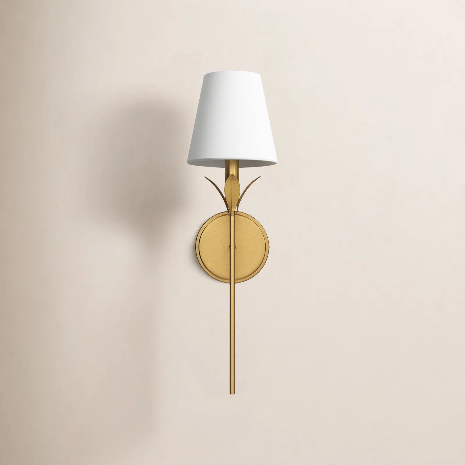 Margo 1-Light Dimmable Wrought Iron Wallchiere with Silk Shade | Wayfair North America