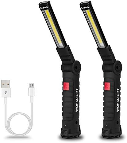 Men Tools for Christmas Birthday Gift Lmaytech 2 Packs LED Rechargeable Work Light Flashlights, 3... | Amazon (US)