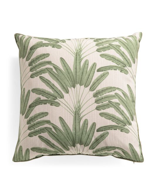 26x26 Printed Leaf Pillow | TJ Maxx