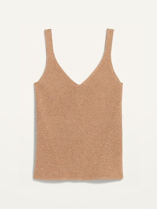 V-Neck Rib-Knit Sweater Tank Top for Women | Old Navy (US)