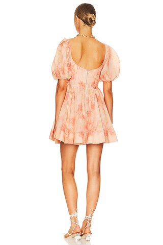 Kiah Corset Mini Dress in Orange Floral | Revolve Clothing (Global)