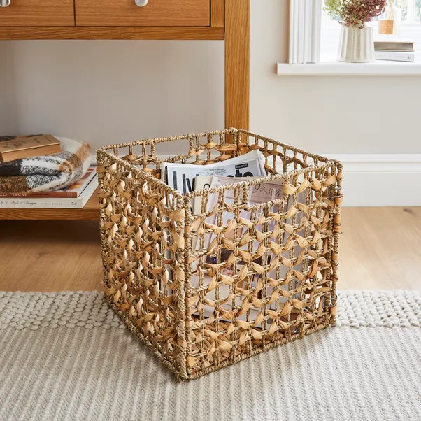 Foldable Cube Water Hyacinth | Dunelm (migrated)