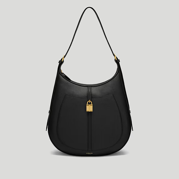 The Siena Hobo | Black Small Grain | DeMellier | DeMellier