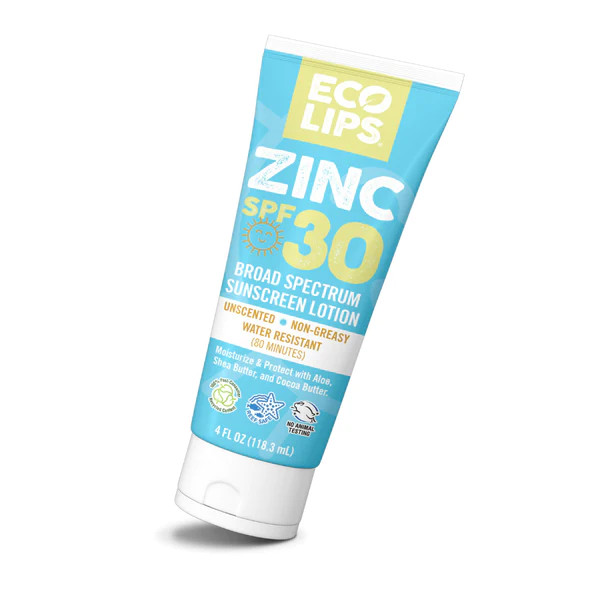 Zinc SPF 30 Broad Spectrum Mineral Sunscreen Lotion | Eco Lips